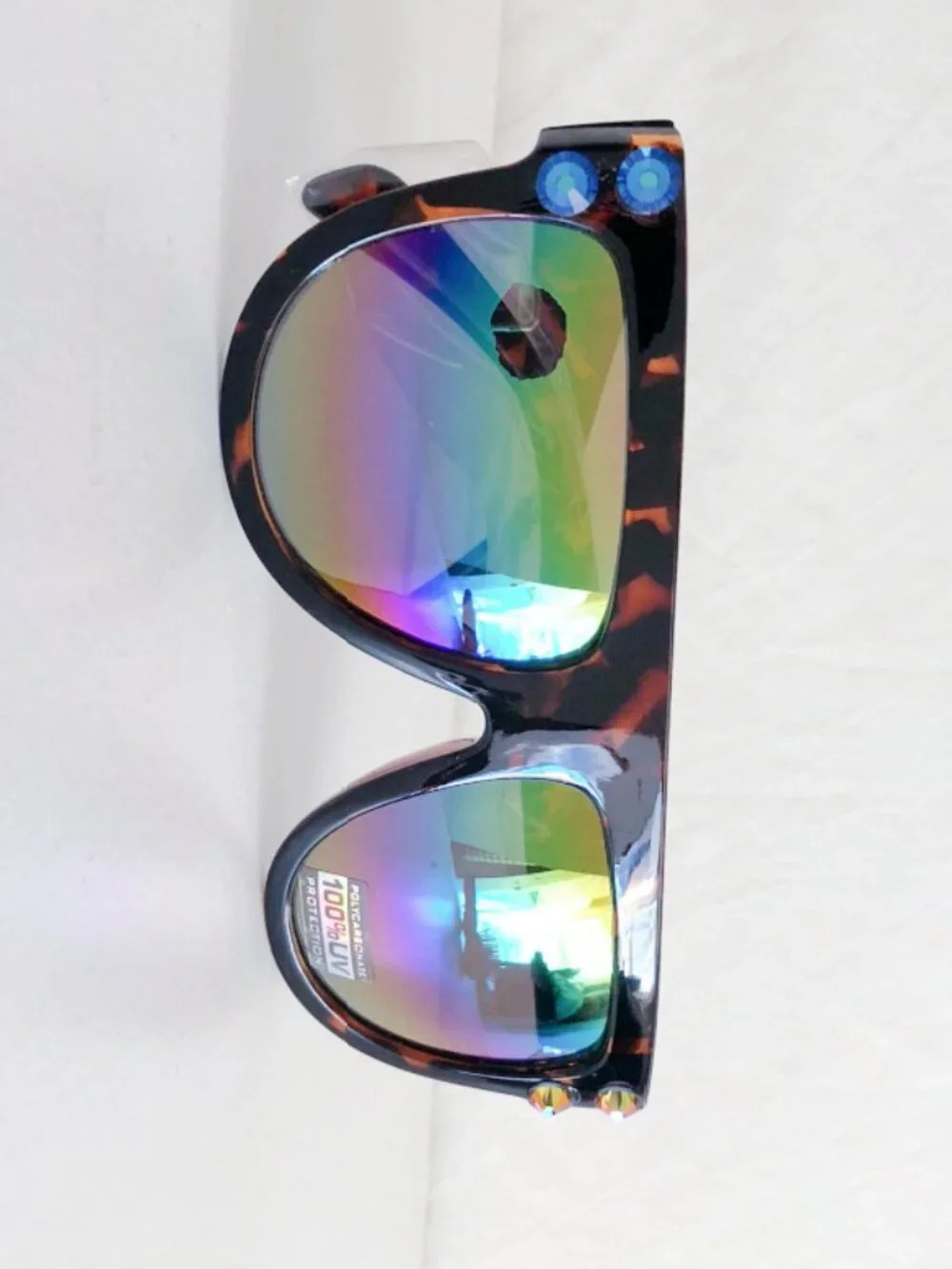 Tortoiseshell Acetate Flat Top Aviator Sunglasses